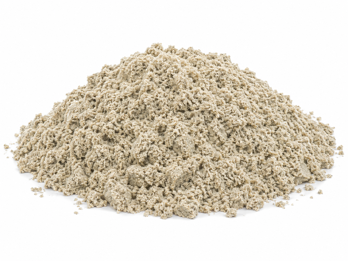 Pile of ivory white brick sand for bricklaying