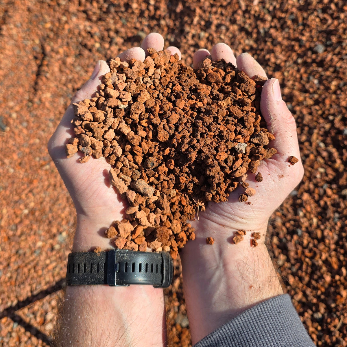 7mm Scoria — Red Volcanic Drainage Rock