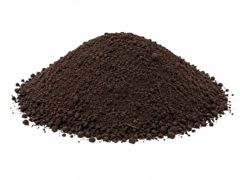 a mound of premium garden soil