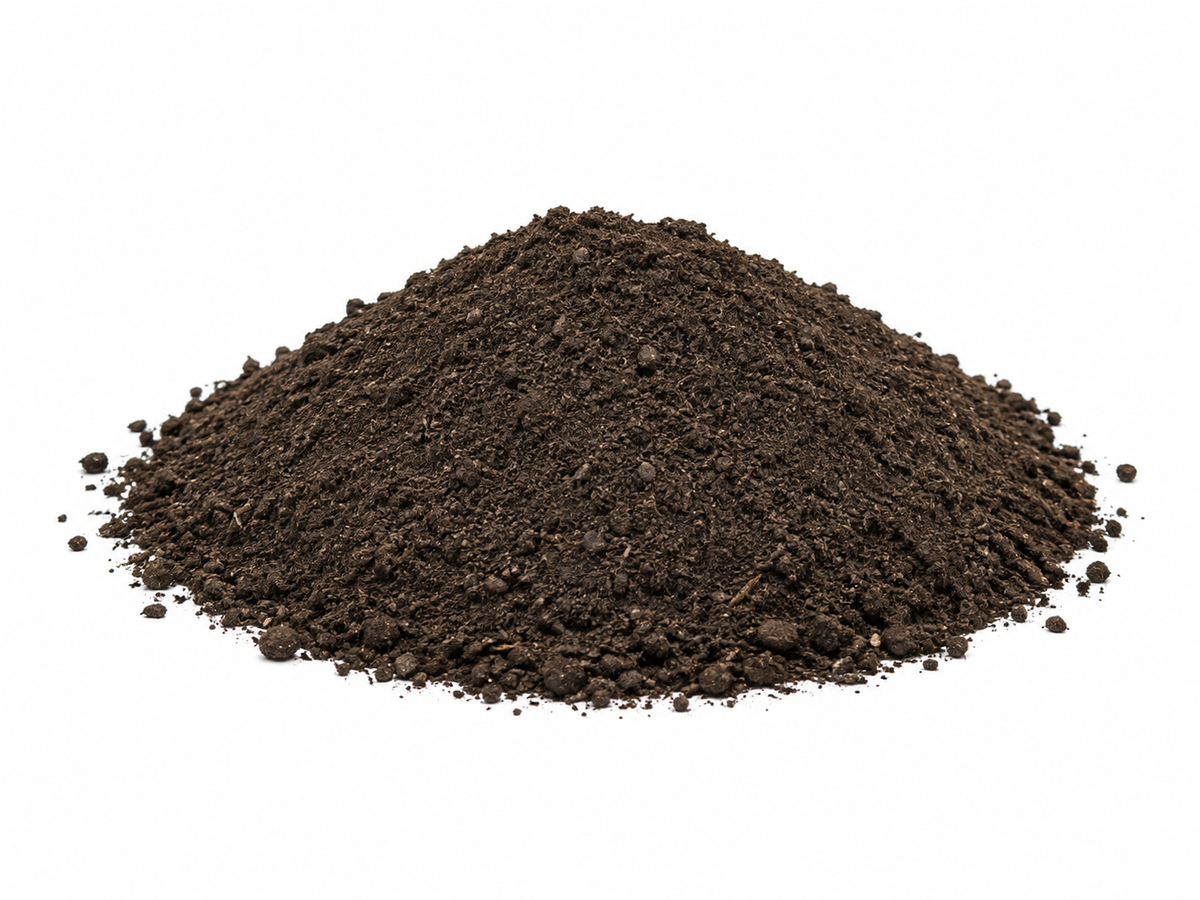 Pile of veggie mix soil for vegetable gardens and raised beds