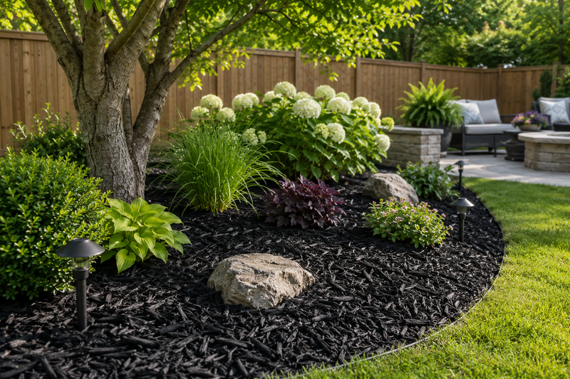 Black Mulch — Dyed Black Garden Mulch